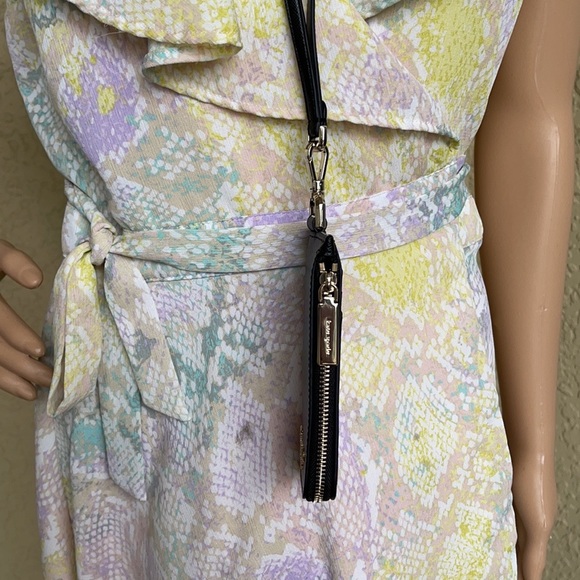 New KATE SPADE Staci Black Leather Card Case Lanyard WLR00139 $99 - Picture 10 of 16